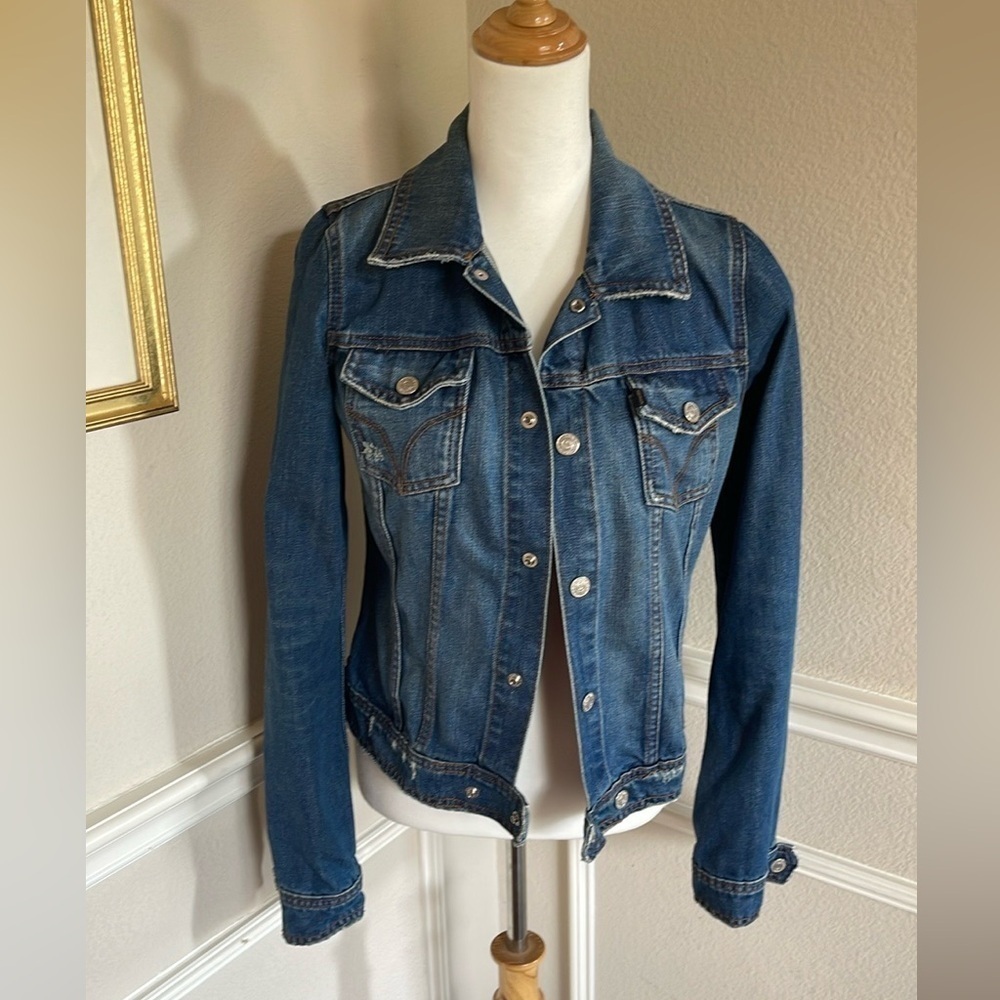 Juicy Couture 10969 HH Distressed Jean Jacket | Size M